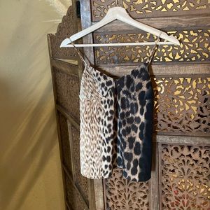 Roberto Cavalli Leopard Print Silk Tank 40 Xs